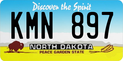 ND license plate KMN897
