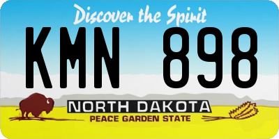 ND license plate KMN898
