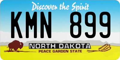 ND license plate KMN899