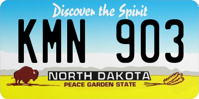 ND license plate KMN903