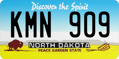 ND license plate KMN909
