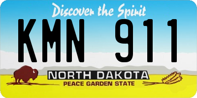 ND license plate KMN911