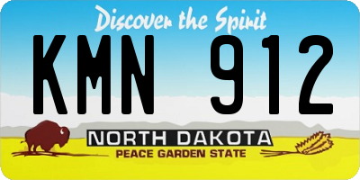 ND license plate KMN912