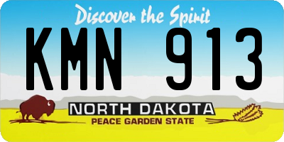 ND license plate KMN913