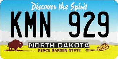 ND license plate KMN929