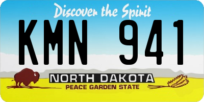 ND license plate KMN941