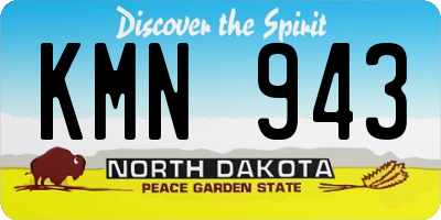 ND license plate KMN943