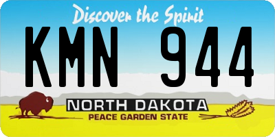 ND license plate KMN944