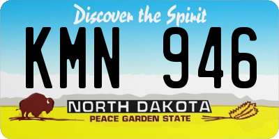 ND license plate KMN946