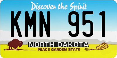 ND license plate KMN951