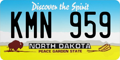 ND license plate KMN959