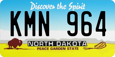 ND license plate KMN964