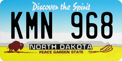 ND license plate KMN968