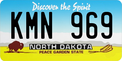 ND license plate KMN969