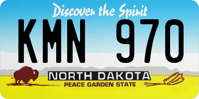 ND license plate KMN970