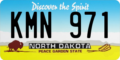 ND license plate KMN971