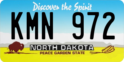 ND license plate KMN972