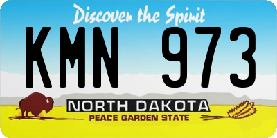ND license plate KMN973