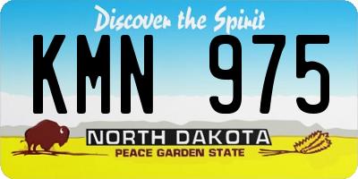 ND license plate KMN975