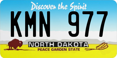 ND license plate KMN977