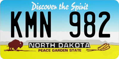 ND license plate KMN982