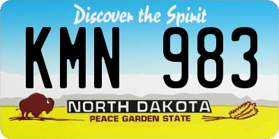 ND license plate KMN983