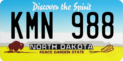 ND license plate KMN988