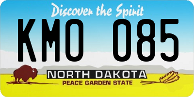 ND license plate KMO085