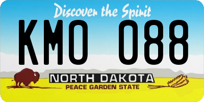 ND license plate KMO088