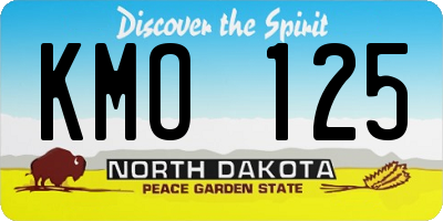 ND license plate KMO125