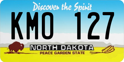 ND license plate KMO127