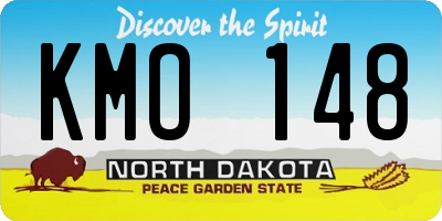 ND license plate KMO148