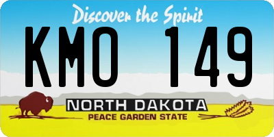 ND license plate KMO149