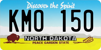 ND license plate KMO150