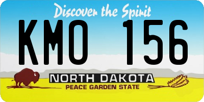 ND license plate KMO156