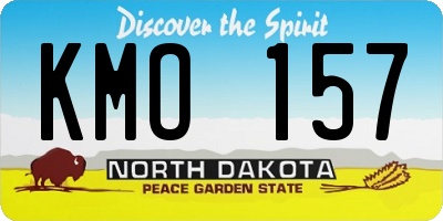 ND license plate KMO157