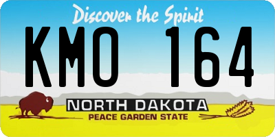 ND license plate KMO164