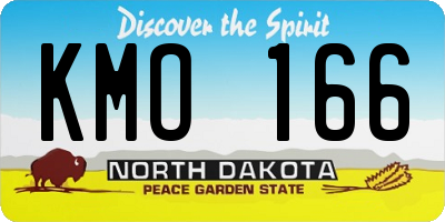 ND license plate KMO166
