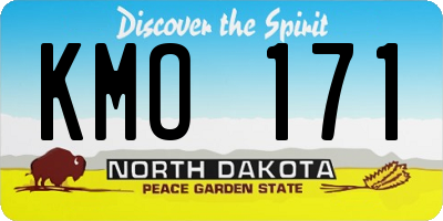 ND license plate KMO171