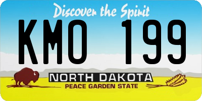 ND license plate KMO199