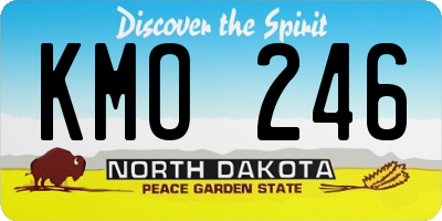 ND license plate KMO246