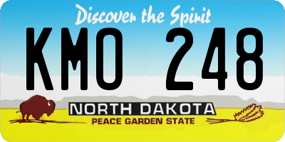 ND license plate KMO248