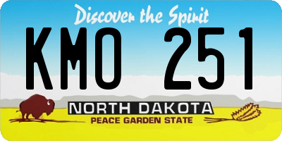 ND license plate KMO251