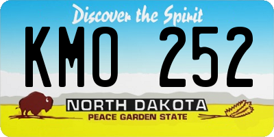 ND license plate KMO252