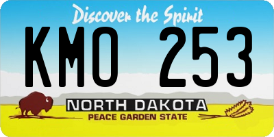 ND license plate KMO253