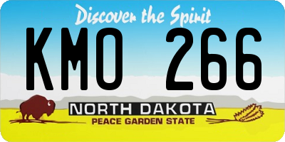 ND license plate KMO266