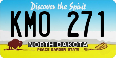 ND license plate KMO271