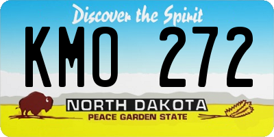 ND license plate KMO272