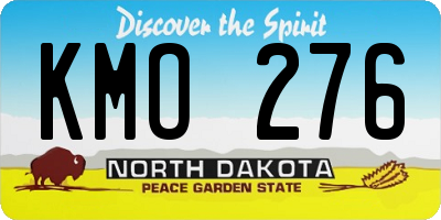 ND license plate KMO276