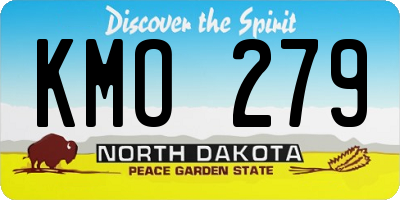 ND license plate KMO279